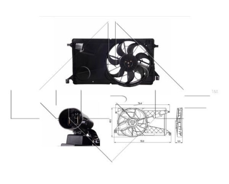 Fan, radiator 47291 NRF, Image 2
