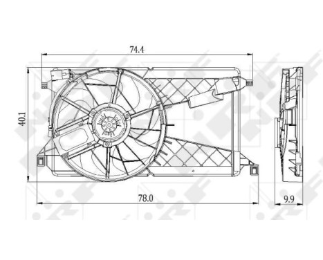 Fan, radiator 47291 NRF, Image 3