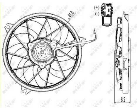 Fan, radiator 47324 NRF, Image 3