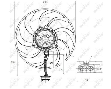 Fan, radiator 47373 NRF, Image 3