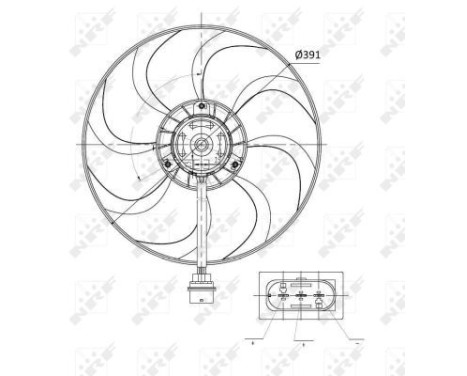 Fan, radiator 47375 NRF, Image 3