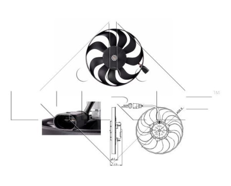 Fan, radiator 47381 NRF, Image 2