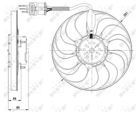 Fan, radiator 47392 NRF, Image 2