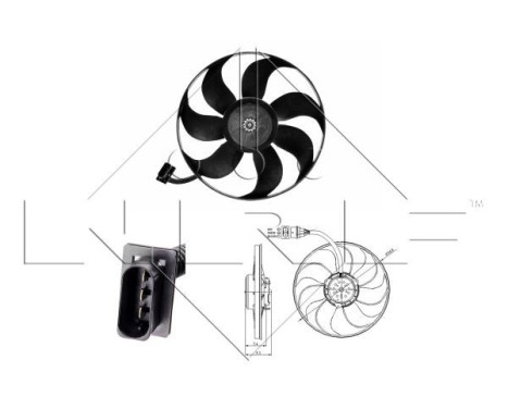Fan, radiator 47393 NRF, Image 2