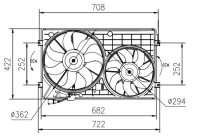 Fan, radiator 47394 NRF