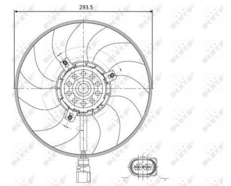 Fan, radiator 47395 NRF, Image 3