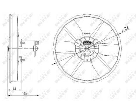 Fan, radiator 47402 NRF, Image 3