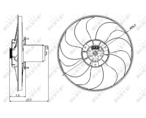 Fan, radiator 47404 NRF, Image 2