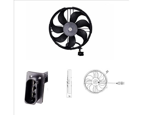Fan, radiator 47409 NRF