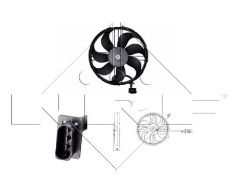 Fan, radiator 47409 NRF, Image 2