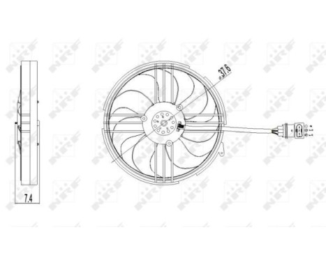 Fan, radiator 47409 NRF, Image 3
