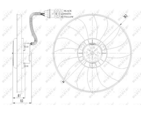 Fan, radiator 47410 NRF, Image 3