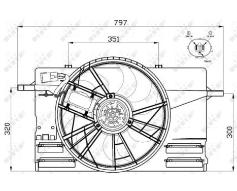 Fan, radiator 47412 NRF, Image 3