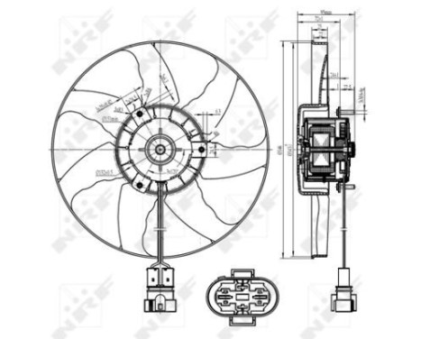 Fan, radiator 47428 NRF, Image 3