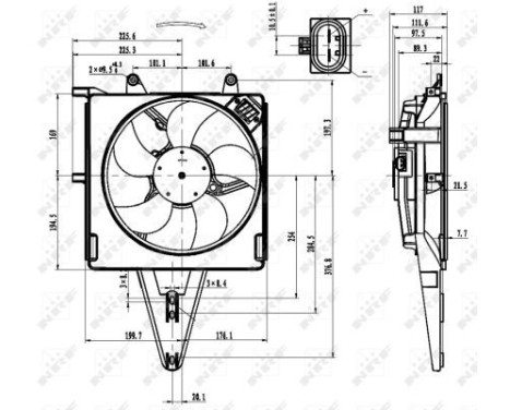 Fan, radiator 47431 NRF, Image 2