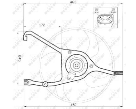Fan, radiator 47448 NRF, Image 3