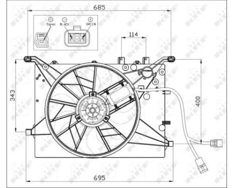 Fan, radiator 47460 NRF, Image 5