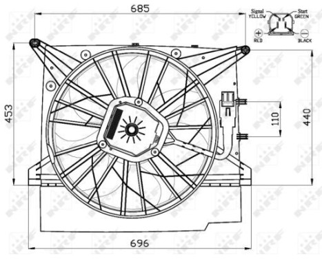 Fan, radiator 47461 NRF, Image 3