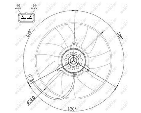 Fan, radiator 47480 NRF, Image 4