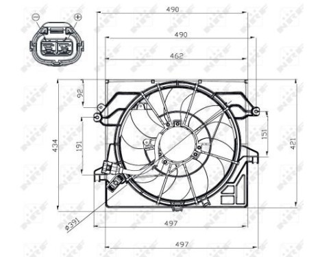 Fan, radiator 47482 NRF, Image 5