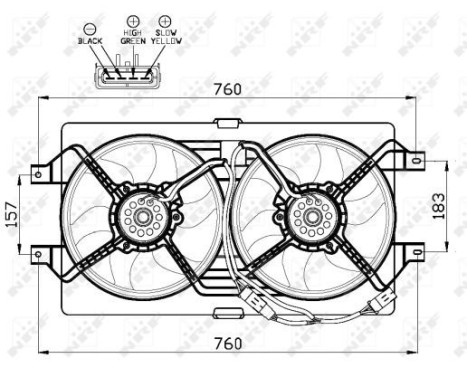 Fan, radiator 47502 NRF, Image 3