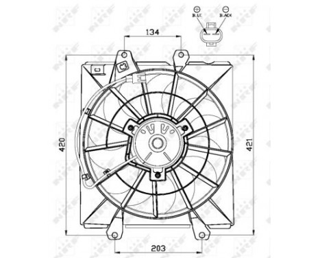 Fan, radiator 47504 NRF, Image 3