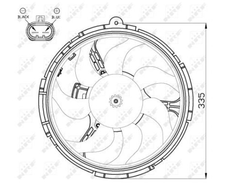 Fan, radiator 47505 NRF, Image 3
