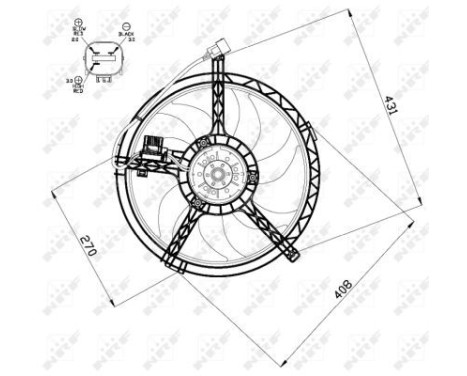 Fan, radiator 47508 NRF, Image 3