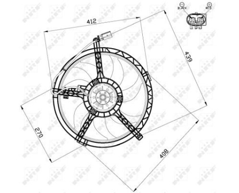 Fan, radiator 47509 NRF, Image 3