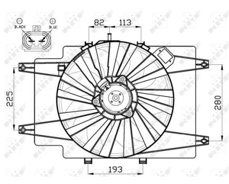Fan, radiator 47513 NRF, Image 3