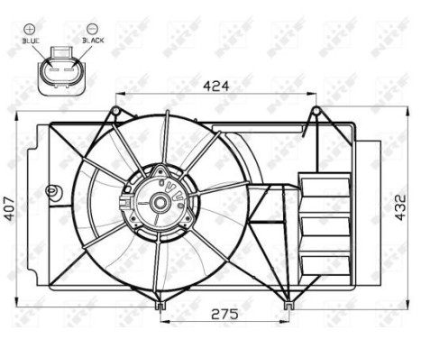 Fan, radiator 47525 NRF, Image 3