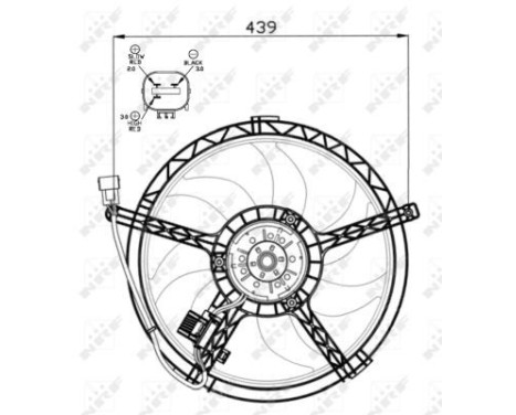 Fan, radiator 47553 NRF