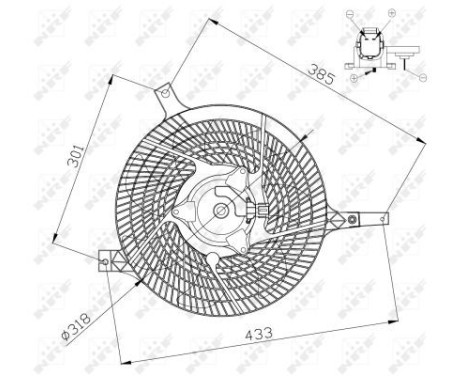 Fan, radiator 47572 NRF, Image 2