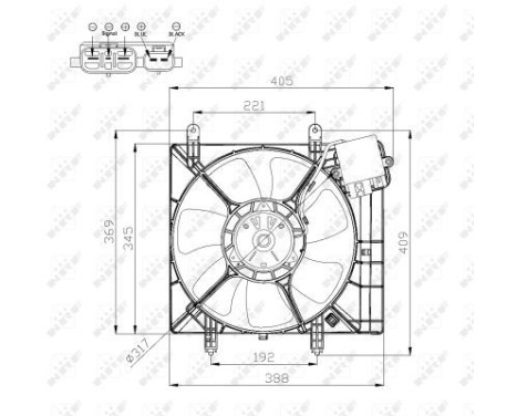 Fan, radiator 47575 NRF, Image 3