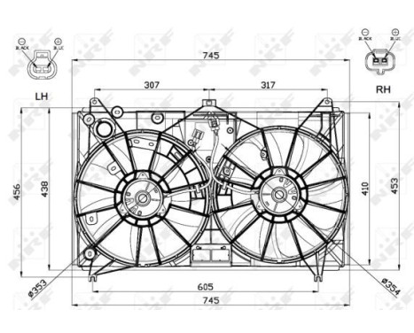 Fan, radiator 47581 NRF, Image 2