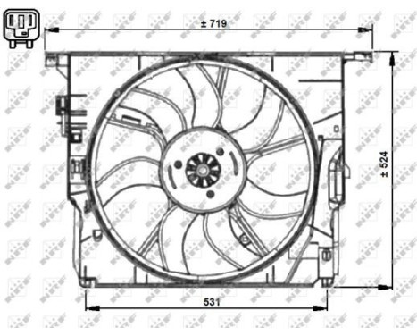 Fan, radiator 47727 NRF, Image 3