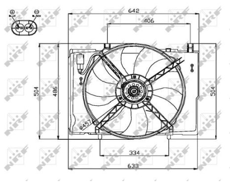 Fan, radiator 47741 NRF, Image 2