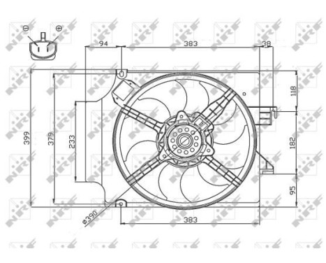 Fan, radiator 47748 NRF, Image 3