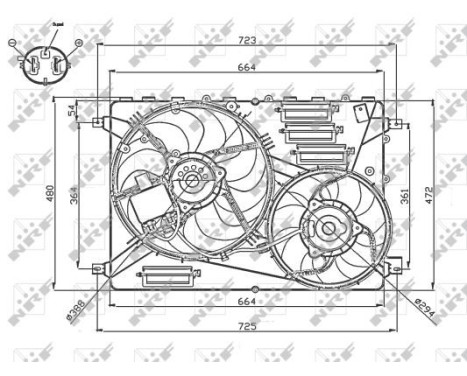 Fan, radiator 47755 NRF, Image 3