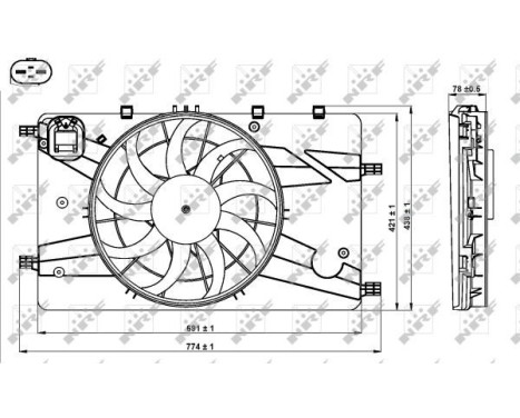 Fan, radiator 47757 NRF, Image 2