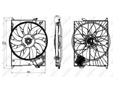 Fan, radiator 47852 NRF, Image 3