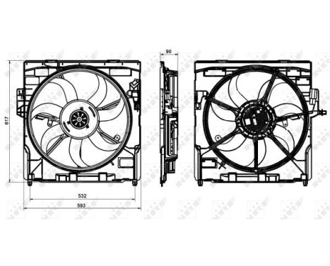 Fan, radiator 47864 NRF, Image 2
