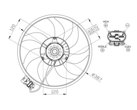 Fan, radiator 47914 NRF, Image 2