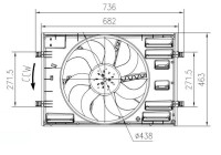 Fan, radiator 47916 NRF