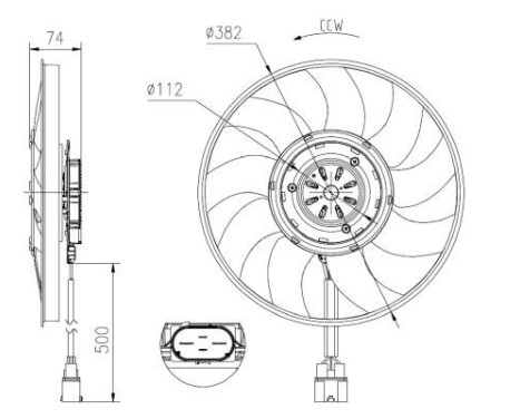 Fan, radiator 47919 NRF, Image 3