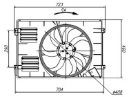 Fan, radiator 47925 NRF