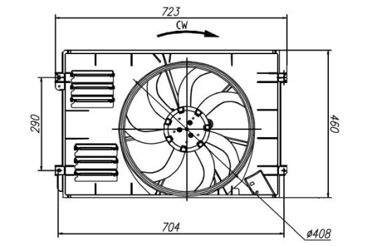 Fan, radiator 47925 NRF