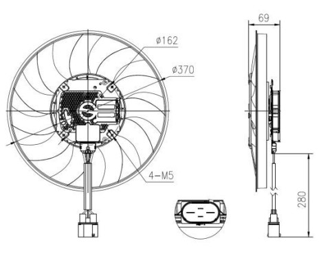 Fan, radiator 47930 NRF
