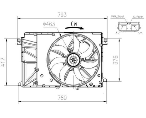 Fan, radiator 47932 NRF, Image 4