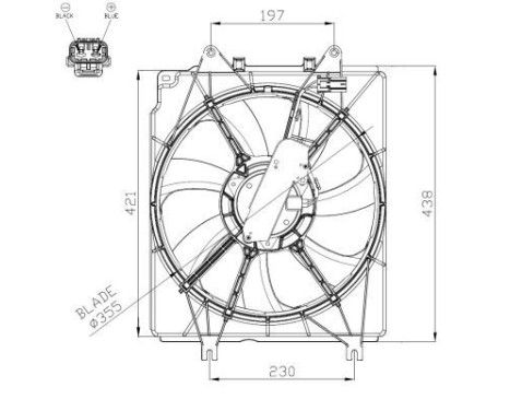 Fan, radiator 47934 NRF, Image 2